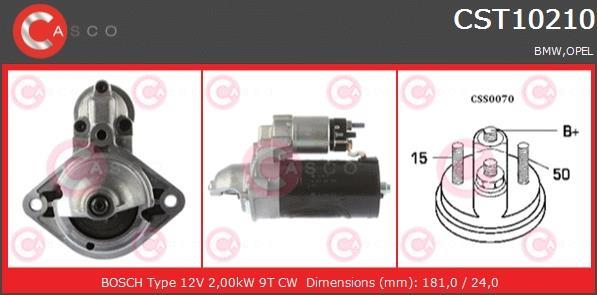 Купить CST10210AS CASCO Стартер БМВ Е60 (Е60, Е61) (525 d, 530 d, 535 d)