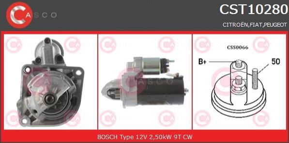 Купить CST10280AS CASCO Стартер Ducato 250 (2.3, 2.8, 3.0)