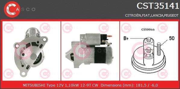 Купить CST35141AS CASCO Стартер Джампи (2.0, 2.0 i 16V)