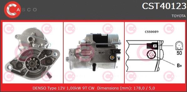 Купить CST40123AS CASCO Стартер Corolla (100, 110) (1.3 XLI 16V, 1.4)