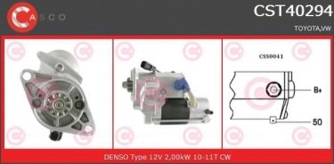 Купить CST40294AS CASCO Стартер Hilux (2.4 D, 2.4 D 4WD, 2.4 TD 4WD)