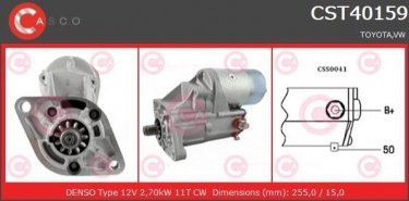 Купити CST40159AS CASCO Стартер Hilux (2.4 D, 2.4 D 4WD, 2.4 TD 4WD)