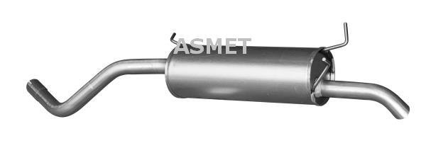 Купить 10.086 ASMET Глушитель Megane 1 (1.6 16V, 1.8 16V)