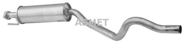 Купити 05.070 ASMET Середній глушник Astra F (1.4, 1.6, 1.7, 1.8, 2.0)