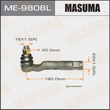 Купити ME-9808L Masuma Рульовий наконечник Land Cruiser 200 (4.5 D4-D, 4.6 V8, 4.7 V8)