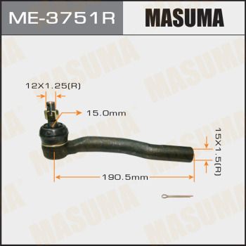 Купити ME-3751R Masuma Рульовий наконечник Хайлендер (2.4, 3.0)