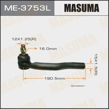 Купить ME-3753L Masuma Рулевой наконечник Камри (30, 40) (2.0, 2.4, 3.0, 3.5)