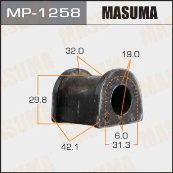 Купить MP-1258 Masuma - РЕЗ. СТАБИЛИЗАТОРА втулка стабилизатора, задней подвески MITSUBISHI Galant EA1A, EA3A, EA7A Legnum EA3W, ID 19 мм