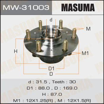 Підшипник маточини MW-31003 Masuma –  фото 1