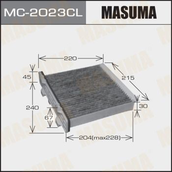 Купити MC-2023CL Masuma - Фільтра Фільтр салонний вугільний Mitsubishi PAJERO V8 9 W 06-, Mitsubishi PAJERO Montero V6 V7 99-06