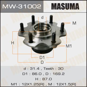 Купити MW-31002 Masuma Підшипник маточини  Паджеро (3, 4)  
