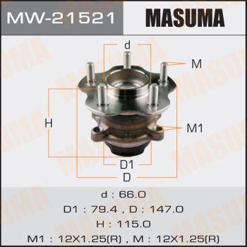 Купити MW-21521 Masuma Підшипник маточини  X-Trail  
