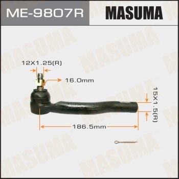 Купити ME-9807R Masuma Рульовий наконечник Ауріс