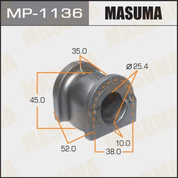 Купити MP-1136 Masuma Втулки стабілізатора Pilot 3.5 4WD