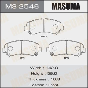 Гальмівна колодка MS-2546 Masuma –  фото 1