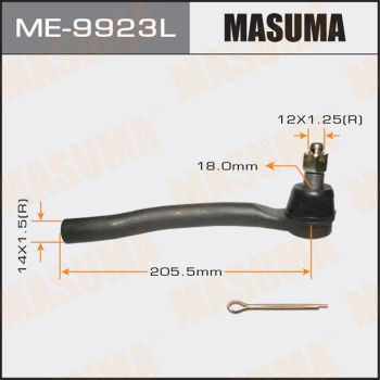 Купить ME-9923L Masuma Рулевой наконечник Pilot 3.5 4WD