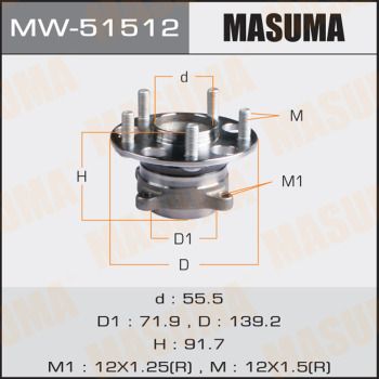 Купити MW-51512 Masuma Підшипник маточини  Аккорд  