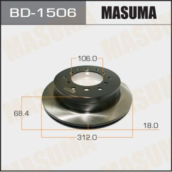 Тормозной диск BD-1506 Masuma фото 1