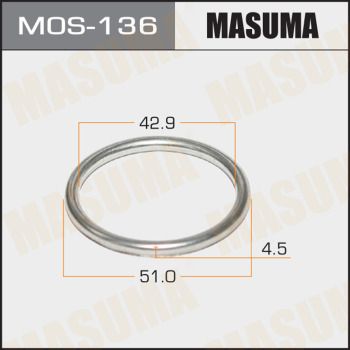 Купить MOS-136 Masuma Прокладки глушителя Almera (N15, N16, V10) (1.4, 1.5, 1.6, 1.8, 2.0)