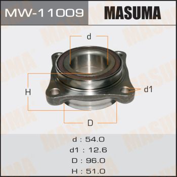 Підшипник маточини MW-11009 Masuma –  фото 1