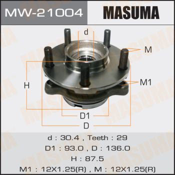 Купити MW-21004 Masuma Підшипник маточини  Мурано  