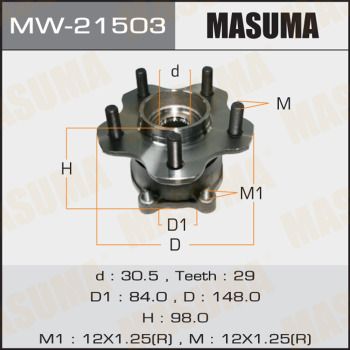 Підшипник маточини MW-21503 Masuma –  фото 1