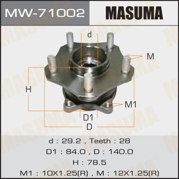 Купить MW-71002 Masuma Подшипник ступицы  Сузуки  