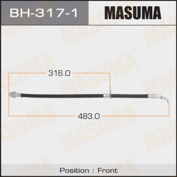 Купити BH-317-1 Masuma - ГАЛЬМ.ШЛАНГИ FRONT, RH, COROLLA AE103, 95-97