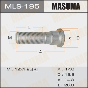 Купить MLS-195 Masuma Болт ступицы Примера (P10, P11, P12) (1.8, 2.0)