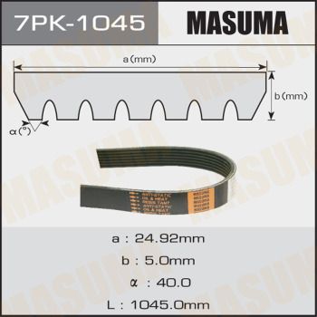 Ремінь приводний 7PK-1045 Masuma –  фото 1