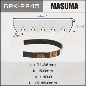 Купить 6PK-2245 Masuma Ремень приводной  Секвойя 4.7