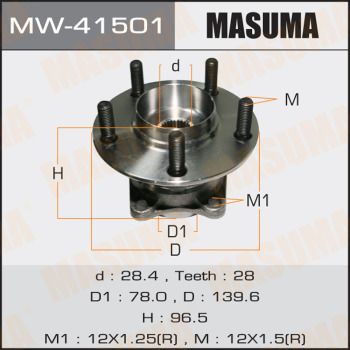Купити MW-41501 Masuma Підшипник маточини  CX-7  