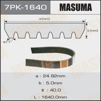 Купити 7PK-1640 Masuma Ремінь приводний  Патрол 3.0 DTi