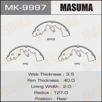 Купити MK-9997 Masuma Гальмівні колодки  Гранд Вітара (1.6, 1.9 DDiS, 2.0) 