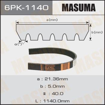 Купить 6PK-1140 Masuma Ремень приводной  CX-9 3.7 AWD