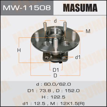 Купити MW-11508 Masuma Підшипник маточини  Королла  
