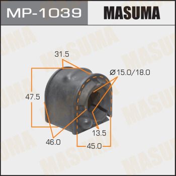 Купить MP-1039 Masuma Втулки стабилизатора Мазда 3 (БК, БЛ, БМ) (1.3, 1.6, 2.0, 2.2, 2.5)