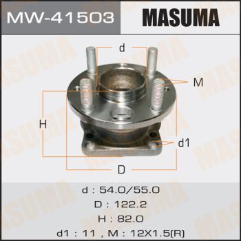 Підшипник маточини MW-41503 Masuma –  фото 1