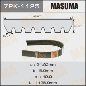 Купить 7PK-1125 Masuma Ремень приводной  Ниссан Жук 1.6