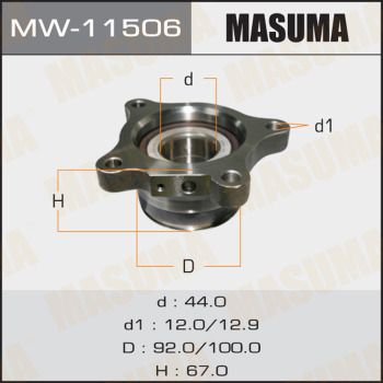 Підшипник маточини MW-11506 Masuma –  фото 1