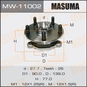 Купити MW-11002 Masuma Підшипник маточини  Corolla  