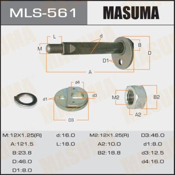 Купить MLS561 Masuma - Болт эксцентрик кт. Mitsubishi