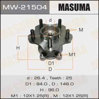 Подшипник ступицы MW-21504 Masuma –  фото 1