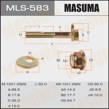Купить MLS583 Masuma - Болт эксцентрик