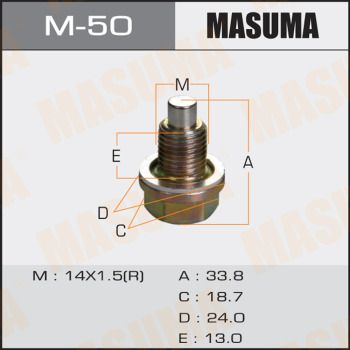 Купить M-50 Masuma Сливная пробка поддона Suzuki SX4 (1.5, 1.6, 1.9, 2.0)