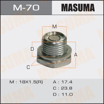 Купити M-70 Masuma Зливна пробка піддону Land Cruiser (80, 90, 100, 150, Prado)