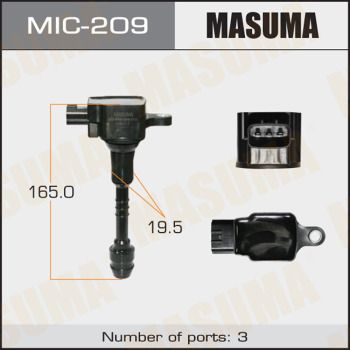 Купити MIC-209 Masuma Котушка запалювання Альмера В10 (1.5, 1.8)