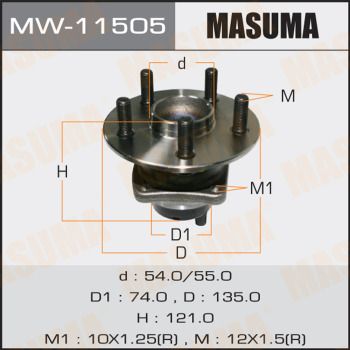 Купить MW-11505 Masuma Подшипник ступицы  Приус  