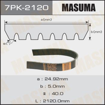 Ремень приводной 7PK-2120 Masuma –  фото 1