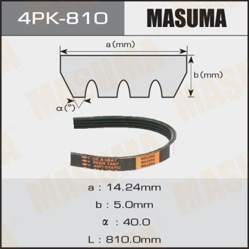 Купити 4PK-810 Masuma Ремінь приводний  Ignis (1.3, 1.3 4WD)